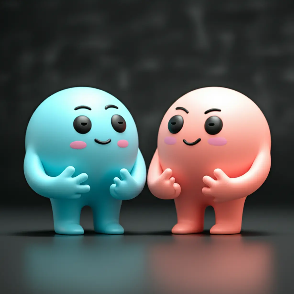 Abstract-3D-shapes-representing-polite-communication-alongside-spoken-and-written-styles.