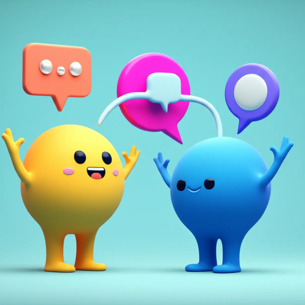 Abstract-3D-shapes-representing-conversation-and-spoken-language.