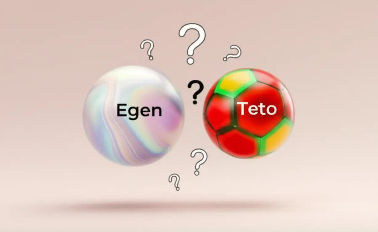 Abstract Figures Representing Two Concepts