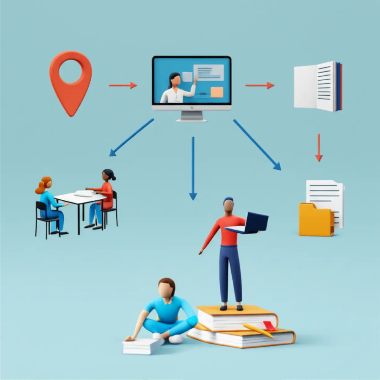Icons-representing-learning-process-components-with-advisor-figure