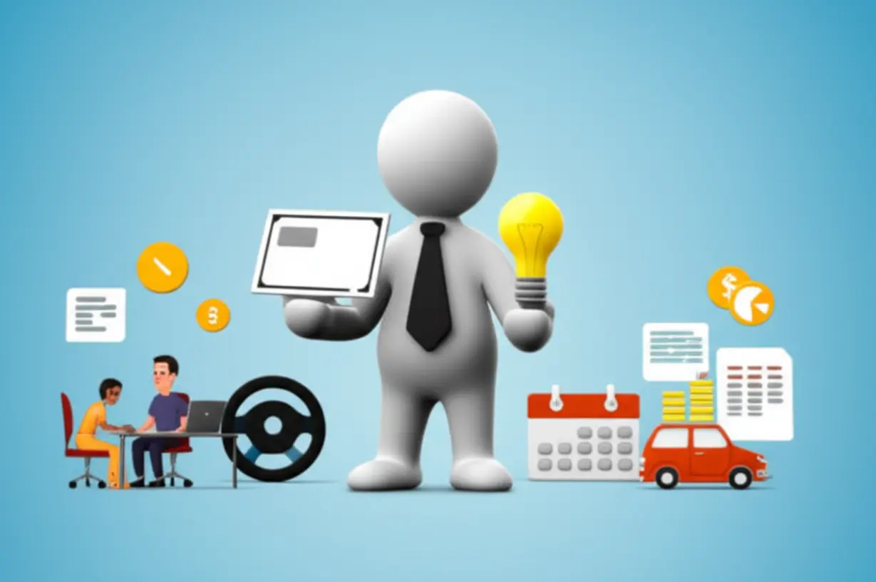 Cute-3D-graphic-showing-career-progression-and-flexible-work-symbols