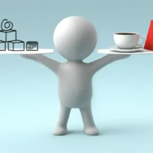 A-cute-3D-figure-balancing-symbols-of-busyness-and-relaxation.