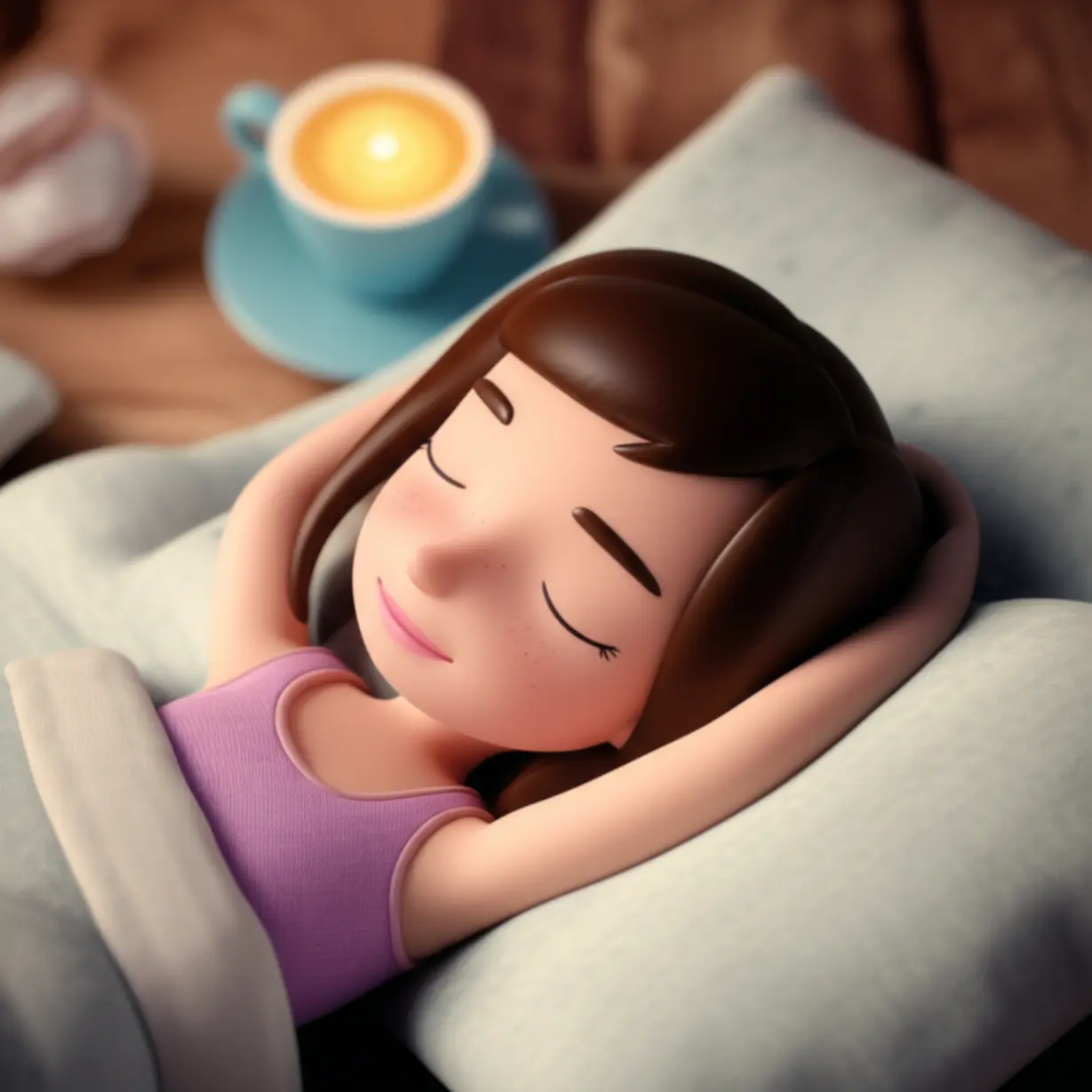 A-3D-illustration-of-a-person-resting-peacefully-at-home.