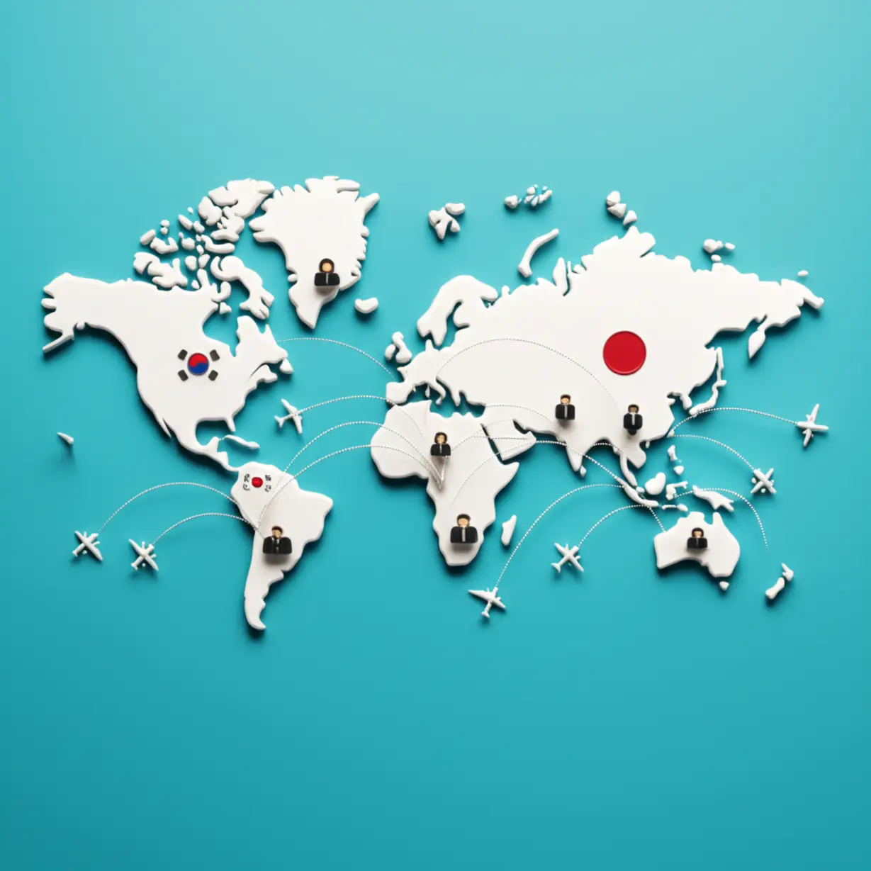 Cute-3D-world-map-illustrating-global-career-opportunities-in-aviation-maintenance-after-obtaining-the-FAA-A&P-license.