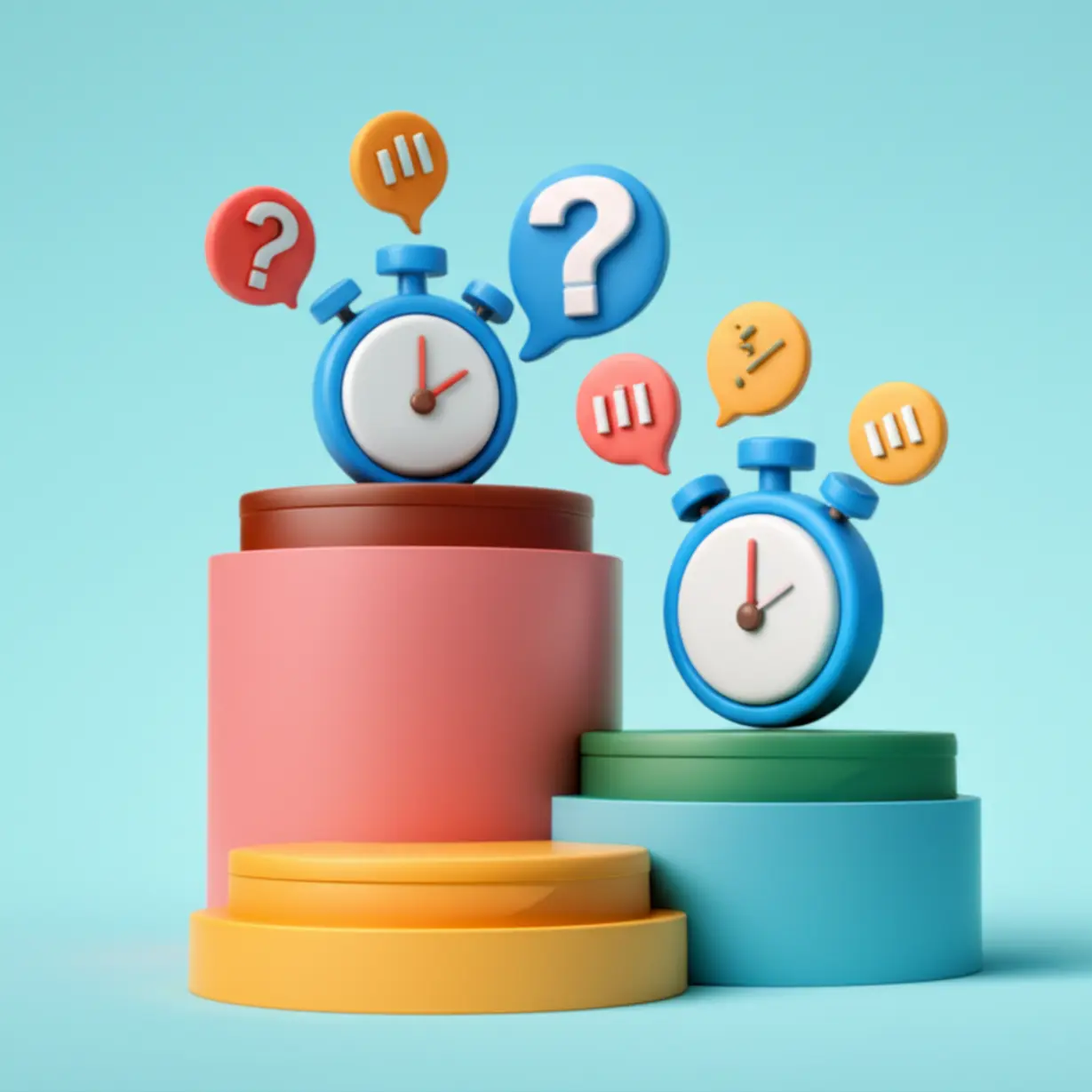 자격증-시험-레벨과-평가-요소를-나타내는-3D-이미지