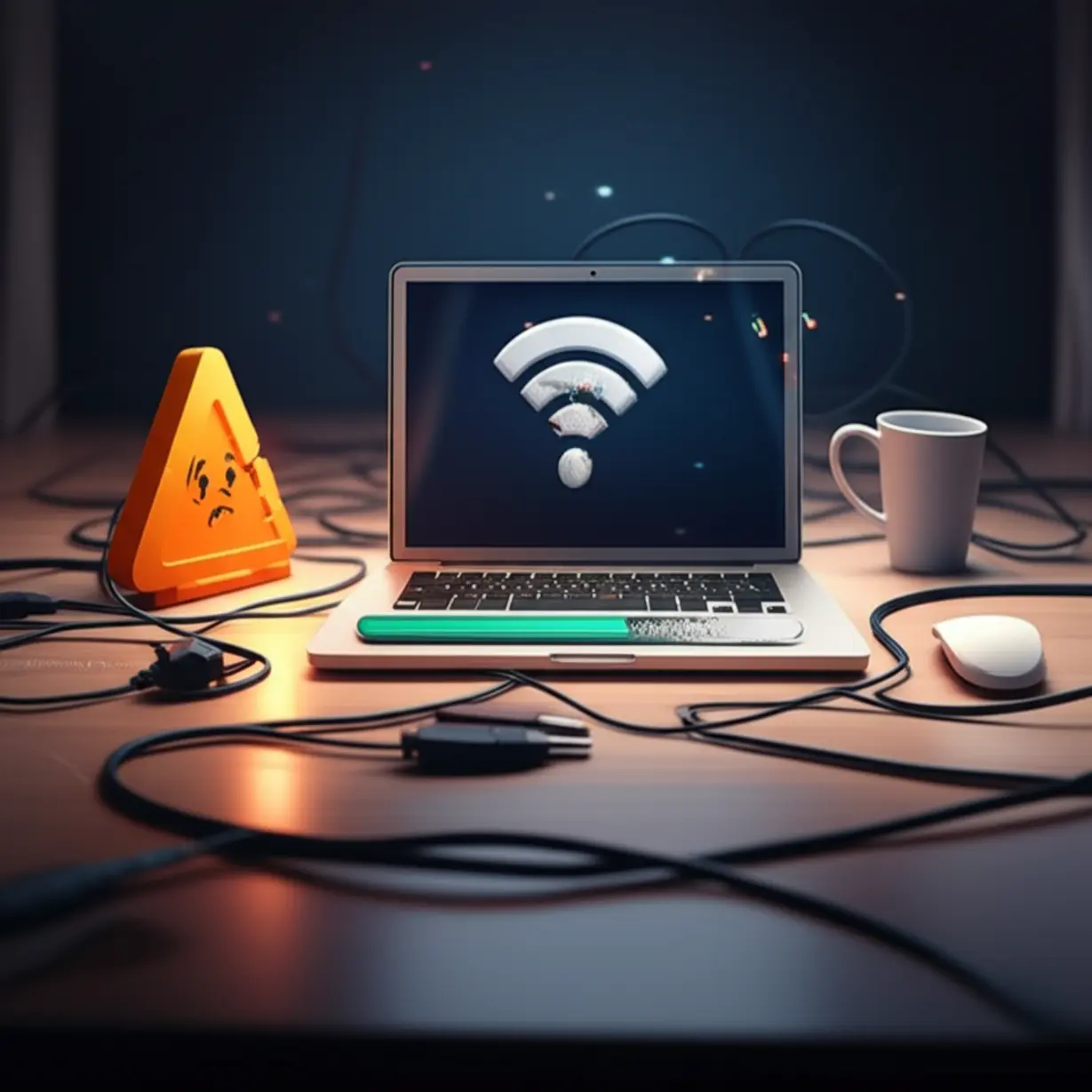 A-cute-3D-image-depicting-common-challenges-in-online-learning,-such-as-technical-glitches-and-distractions,-using-digital-metaphors.