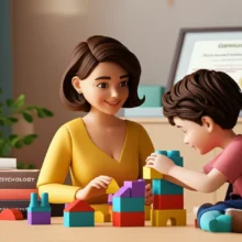 A-cute-3D-rendering-showing-child-counseling,-study-materials,-and-a-certificate.