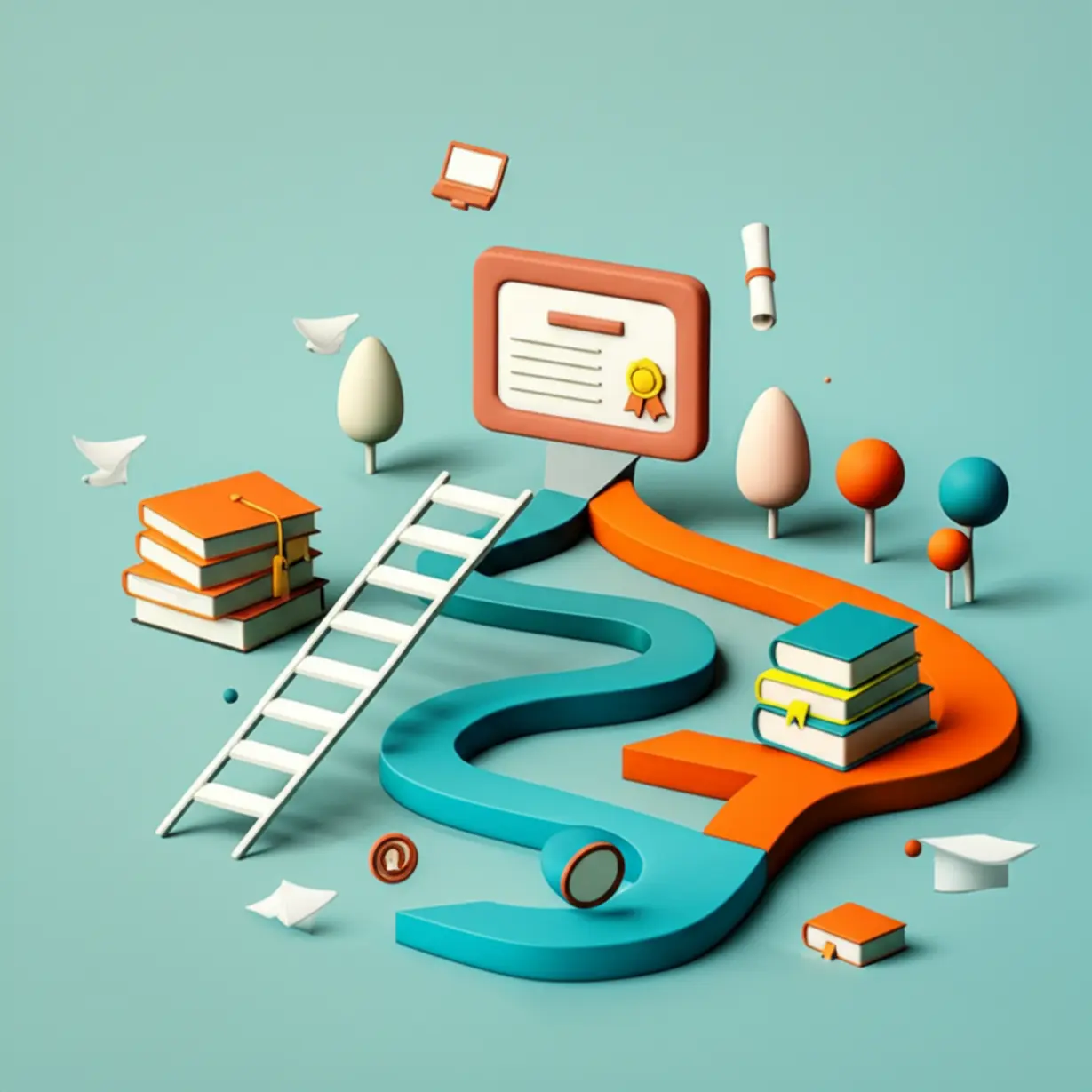Abstract-educational-paths-leading-to-a-certificate-icon