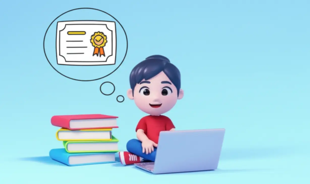 책상에서-공부하며-시험-합격을-생각하는-귀여운-3D-캐릭터