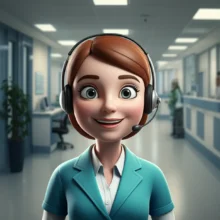 Hospital-coordinator-character-illustration-at-a-reception-desk.