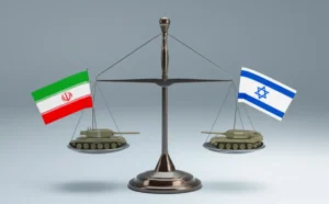 Comparison-of-Iran-and-Israel-military-strength-based-on-GFP-data-shown-on-a-scale-with-flags-and-military-icons.