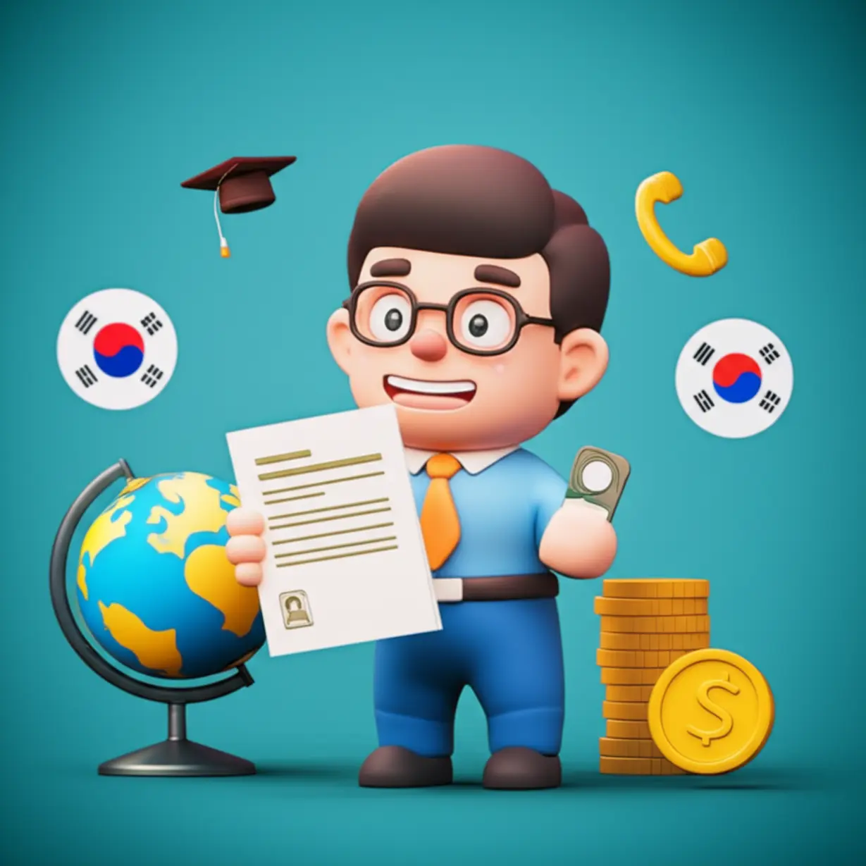 외국인-전문인력-E-7-1-취업비자를-상징하는-귀여운-3D-이미지