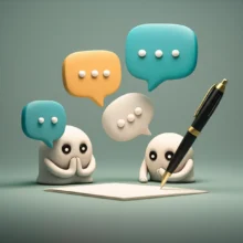 Three-abstract-3D-shapes-representing-different-Korean-language-styles:-spoken,-written,-and-polite.