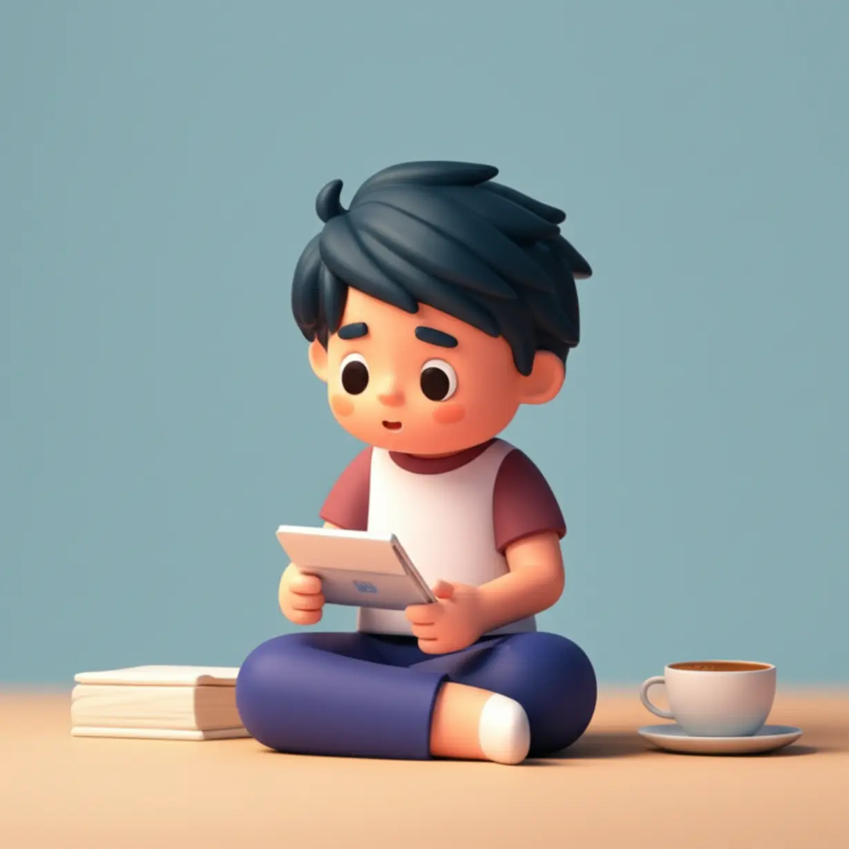A-3D-illustration-of-a-person-taking-a-short,-relaxing-break.
