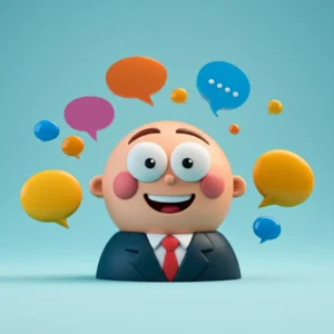 표준어와-비표준어가-섞인-언어를-나타내는-귀여운-3D-이미지