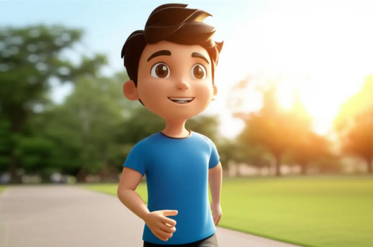 A-3D-illustration-of-a-person-walking-outdoors-feeling-energized.