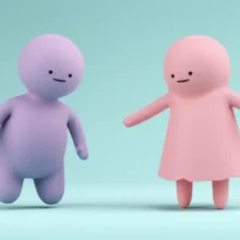 성향-테스트-결과의-두-가지-특성을-나타내는-귀여운-3D-이미지