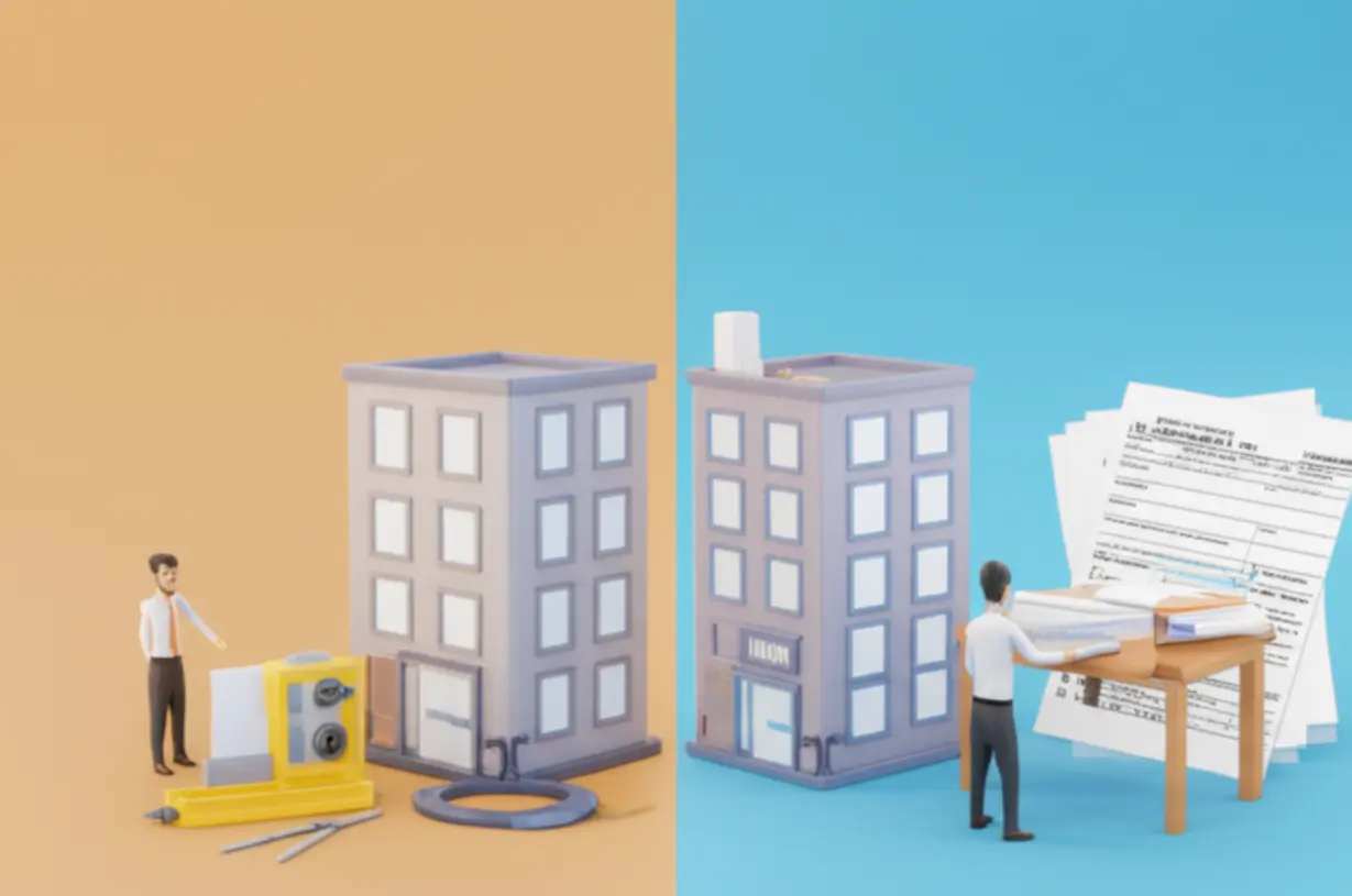 Cute-3D-illustration-comparing-appraisal-and-tax-accounting-roles.