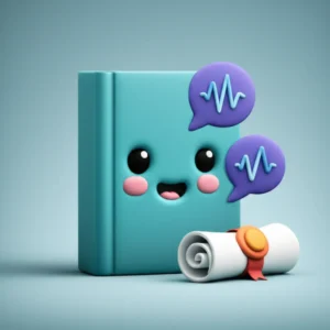 Cute-3D-illustration-of-a-psychology-textbook-and-certification-representing-counselor-certification-study.