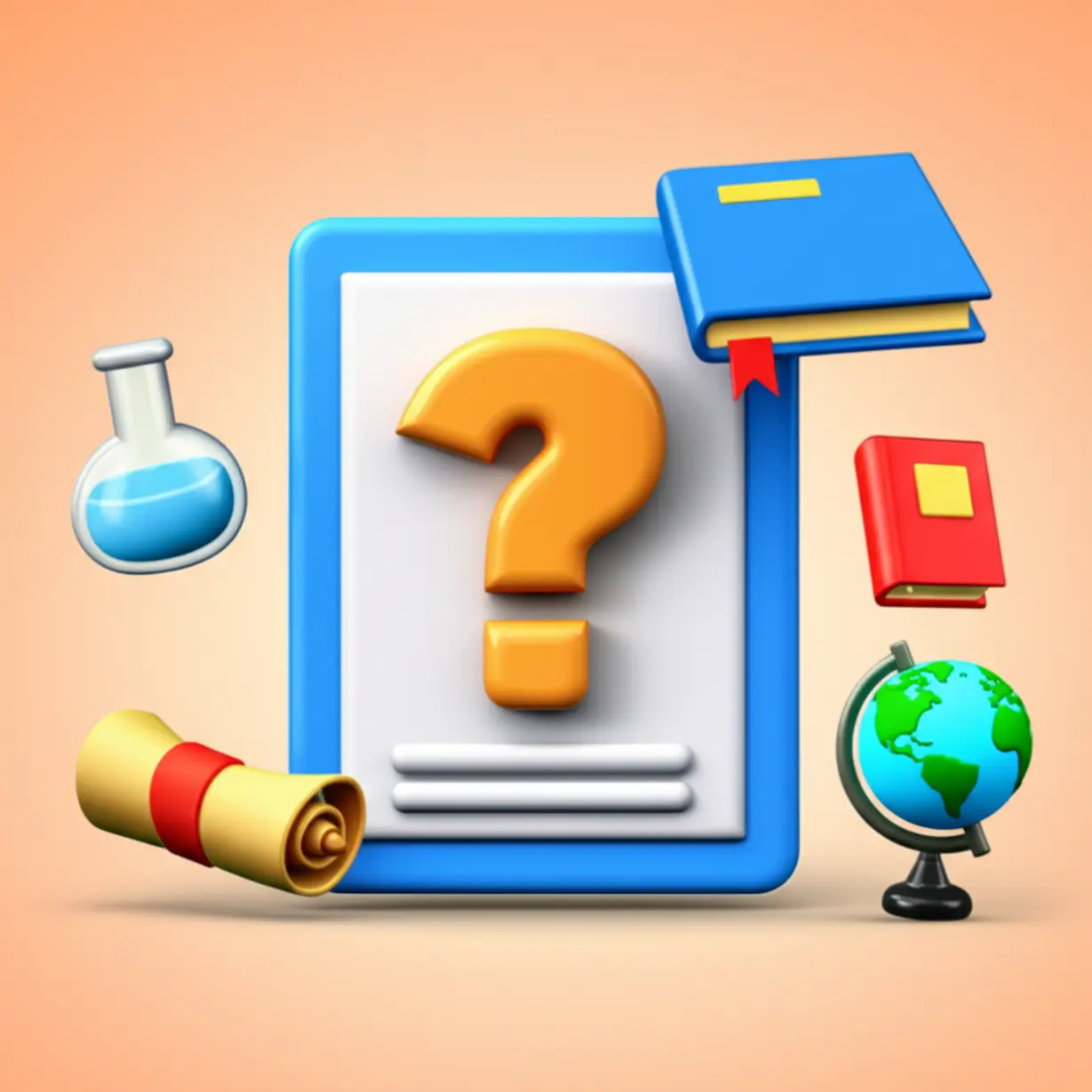 A-quiz-card-with-a-question-mark,-surrounded-by-icons-for-different-subjects.