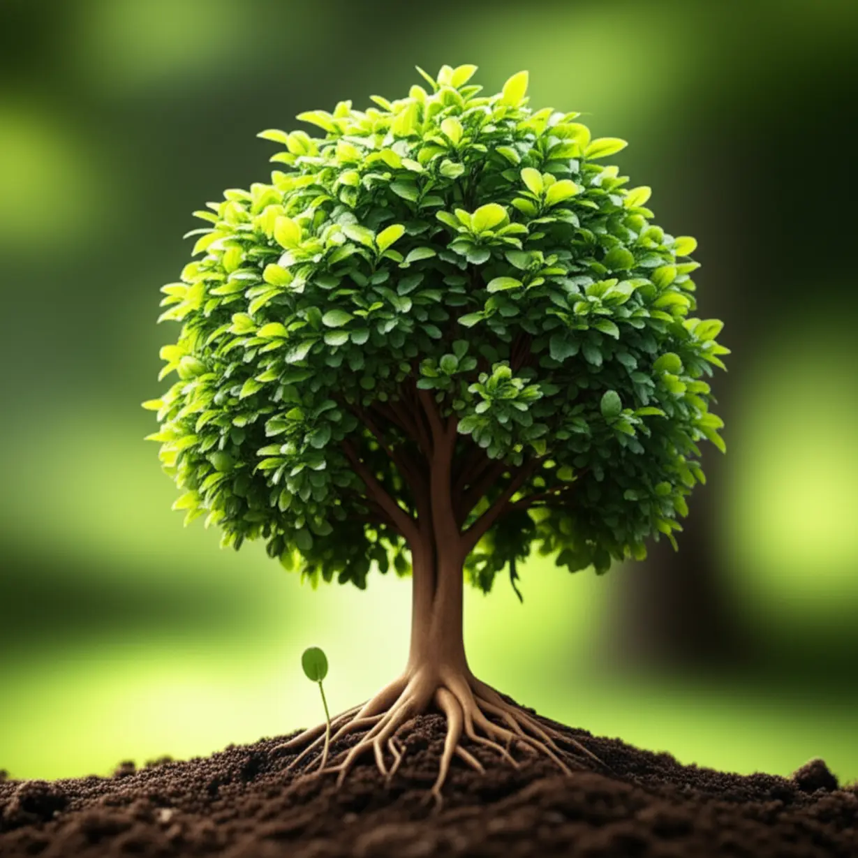 A-cute-3D-rendering-of-a-small-seed-sprouting-and-growing-into-a-large,-lush-tree,-representing-the-deep-growth-enabled-by-a-holistic-view-of-learning.