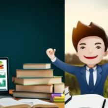 A-3D-animated-character-transitioning-from-studying-to-celebrating-exam-success.