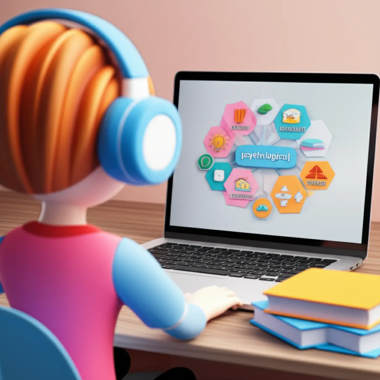 Cute-3D-illustration-of-someone-studying-psychological-concepts-online-with-a-laptop-and-books.