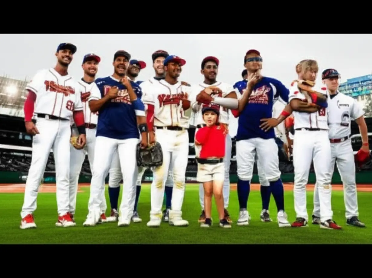 Group-of-diverse-baseball-players-on-a-field,-representing-a-team-with-depth-from-internal-development