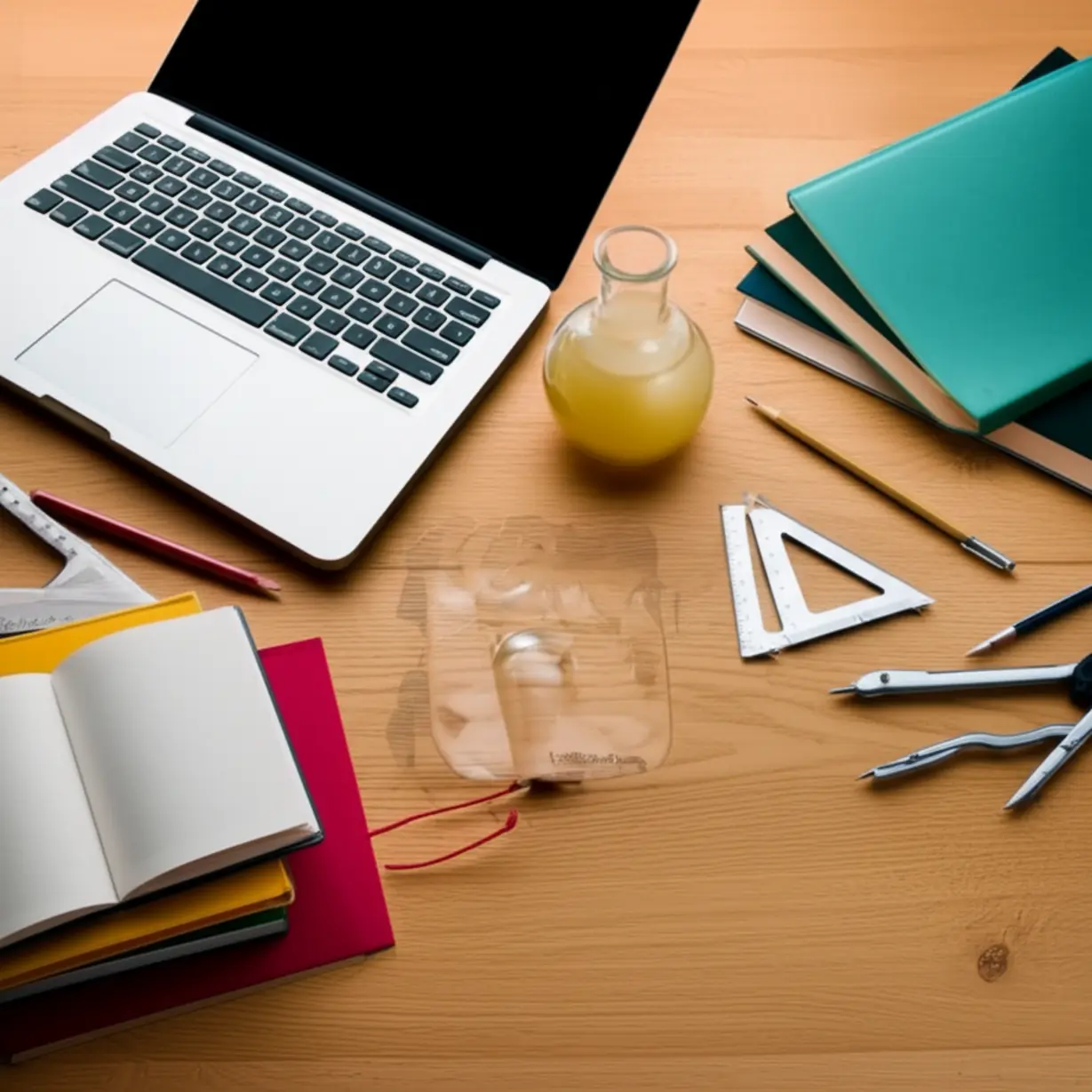 A-3D-illustration-showing-a-collection-of-items-representing-academic-preparation-and-different-fields-of-study-for-college-applications.