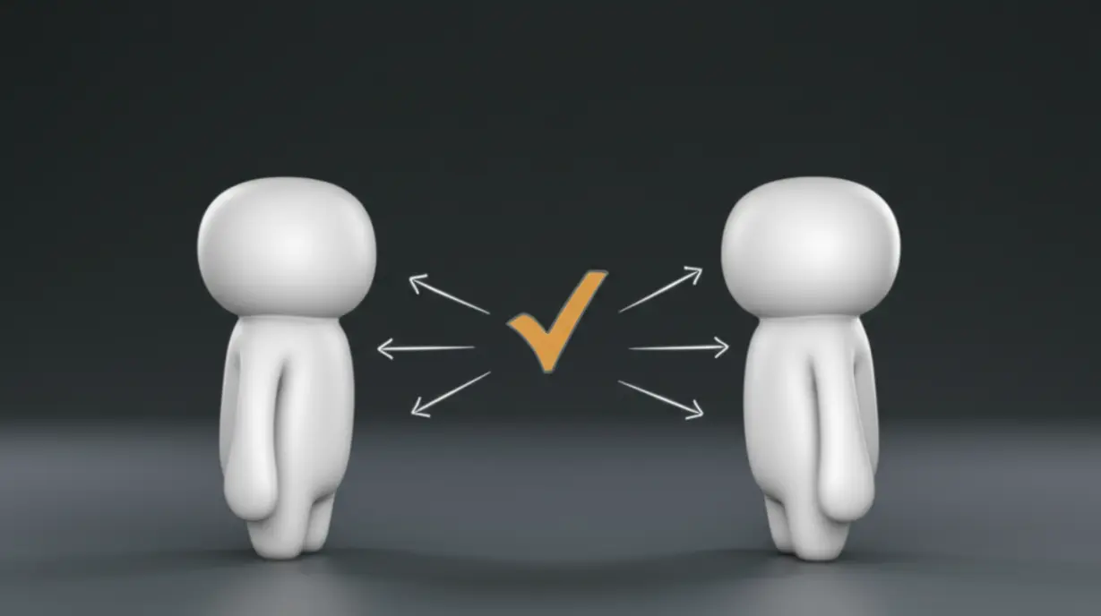 Cute-3D-graphic-showing-two-icons-interacting,-symbolizing-a-vibe-check-or-checking-compatibility.