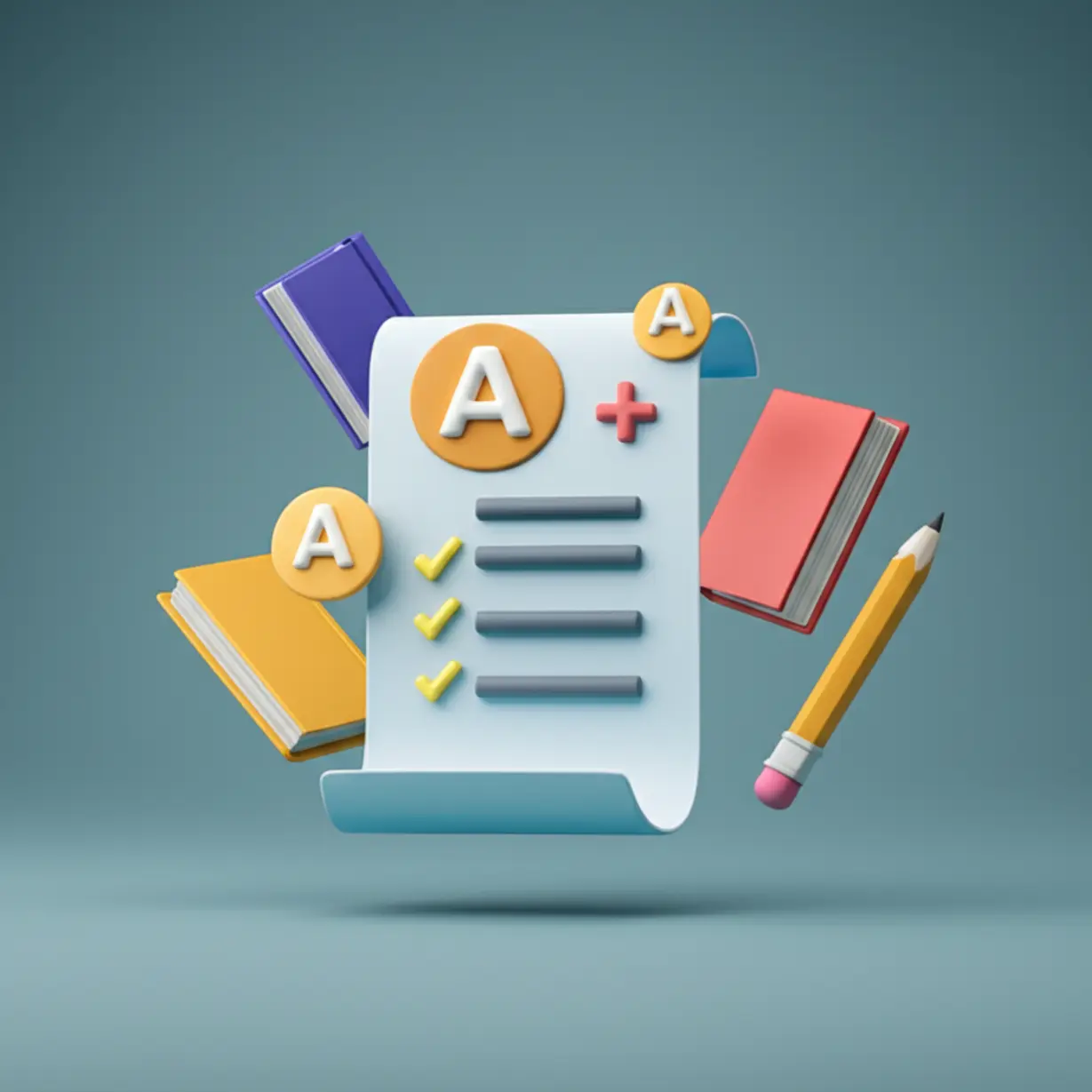 Report-card-with-grade-symbols-and-academic-icons
