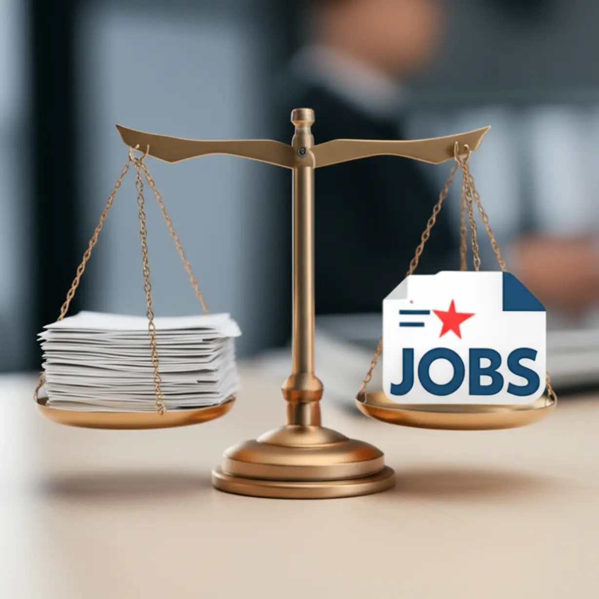 Scale-balancing-foreign-worker-documents-and-American-job-icons.