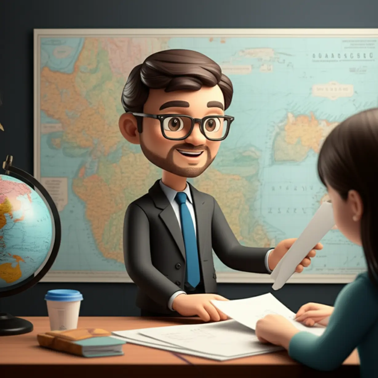 Study-abroad-consultant-helping-a-student-with-application-forms