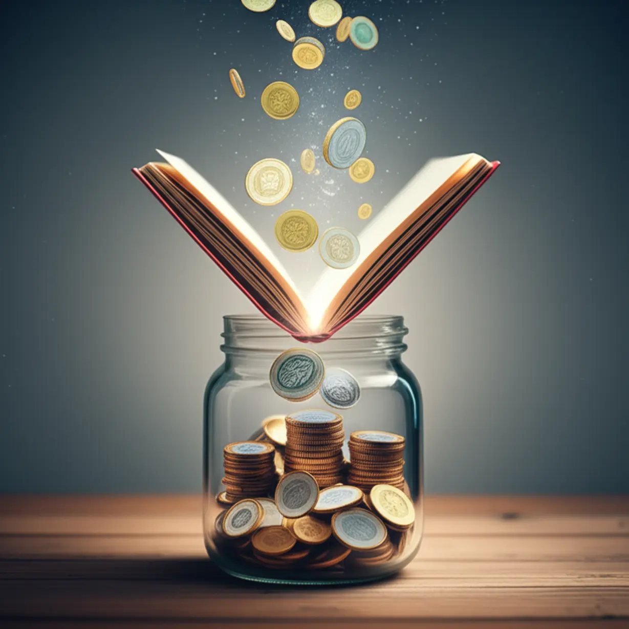 A-3D-illustration-showing-points-converting-into-money.