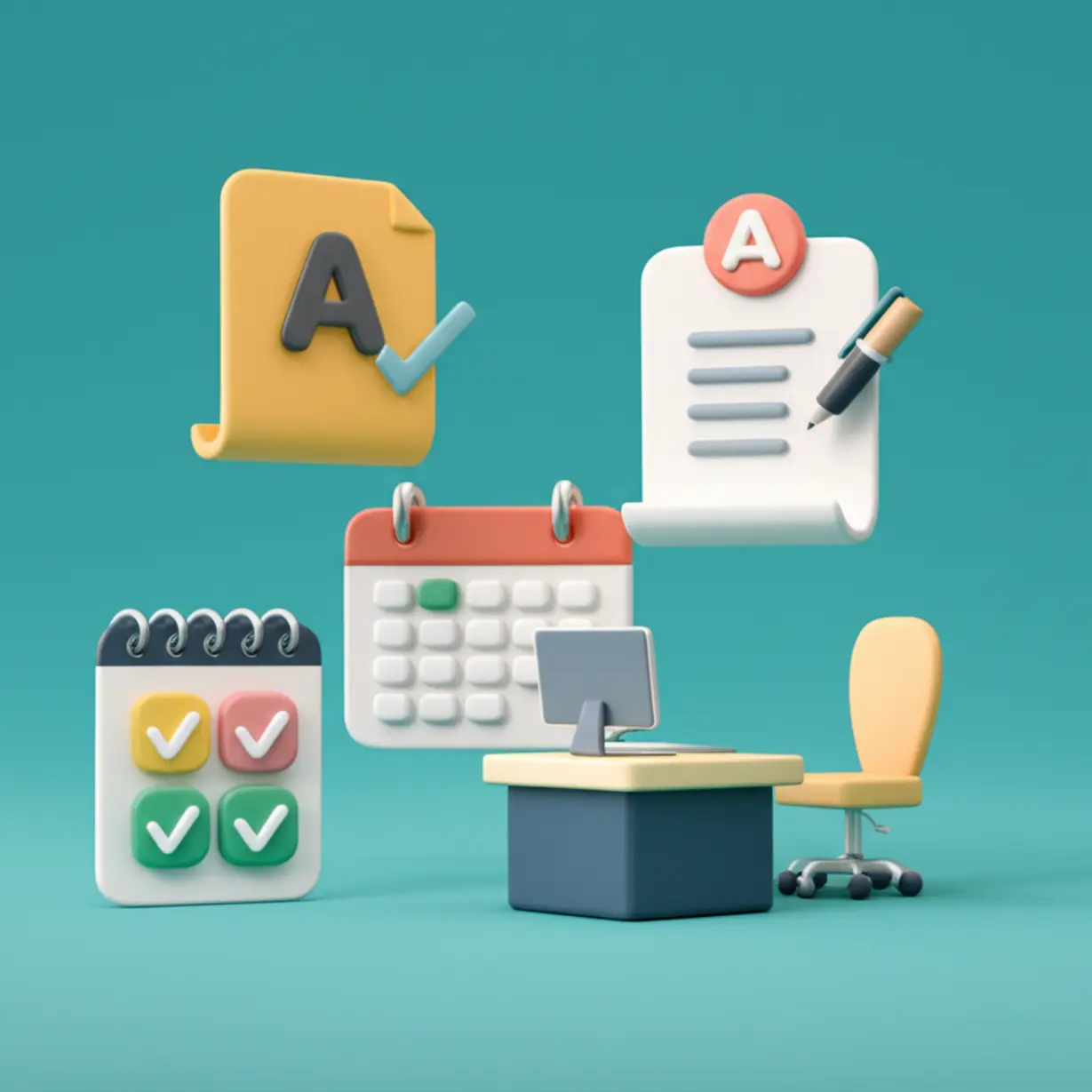 귀여운-3D-입학-절차-단계-아이콘-이미지