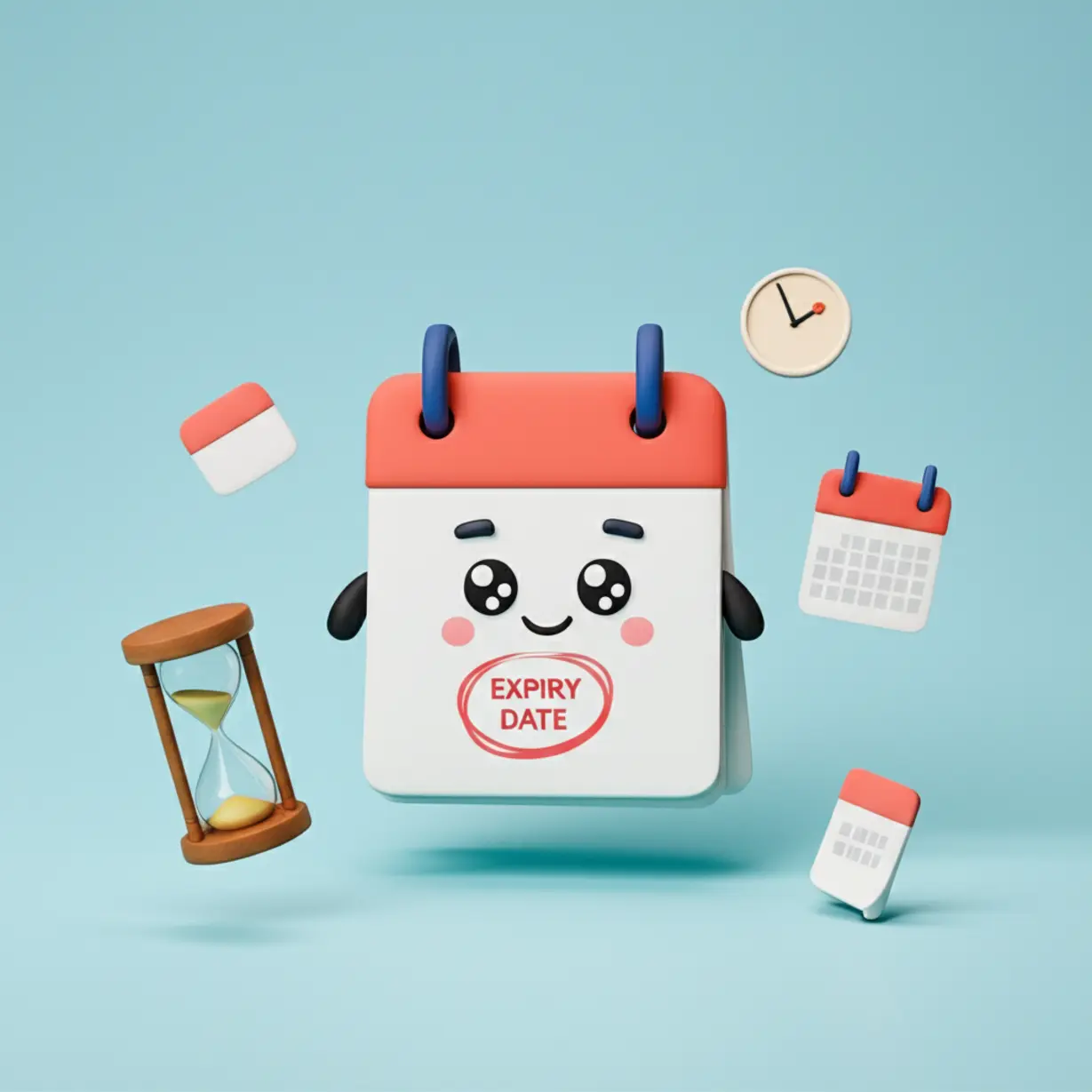 Cute-3D-calendar-showing-an-expiring-date