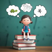 책과-함께-속담을-배우는-중학생-캐릭터의-귀여운-3D-이미지