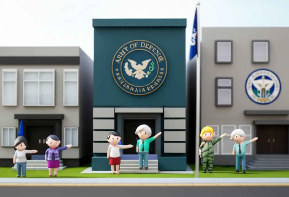 Cute-3D-illustration-showing-figures-representing-applicants-choosing-different-military-branches-for-civil-servant-roles.