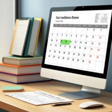 Cute-3D-rendering-of-a-study-desk-with-calendar-and-score-report
