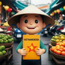 Cute-3D-character-with-a-phrasebook-in-a-Vietnamese-market.