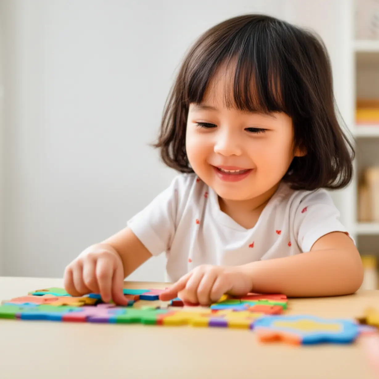 3D-illustration-of-a-child-easily-finishing-a-simple-game-or-puzzle-with-a-happy-expression.