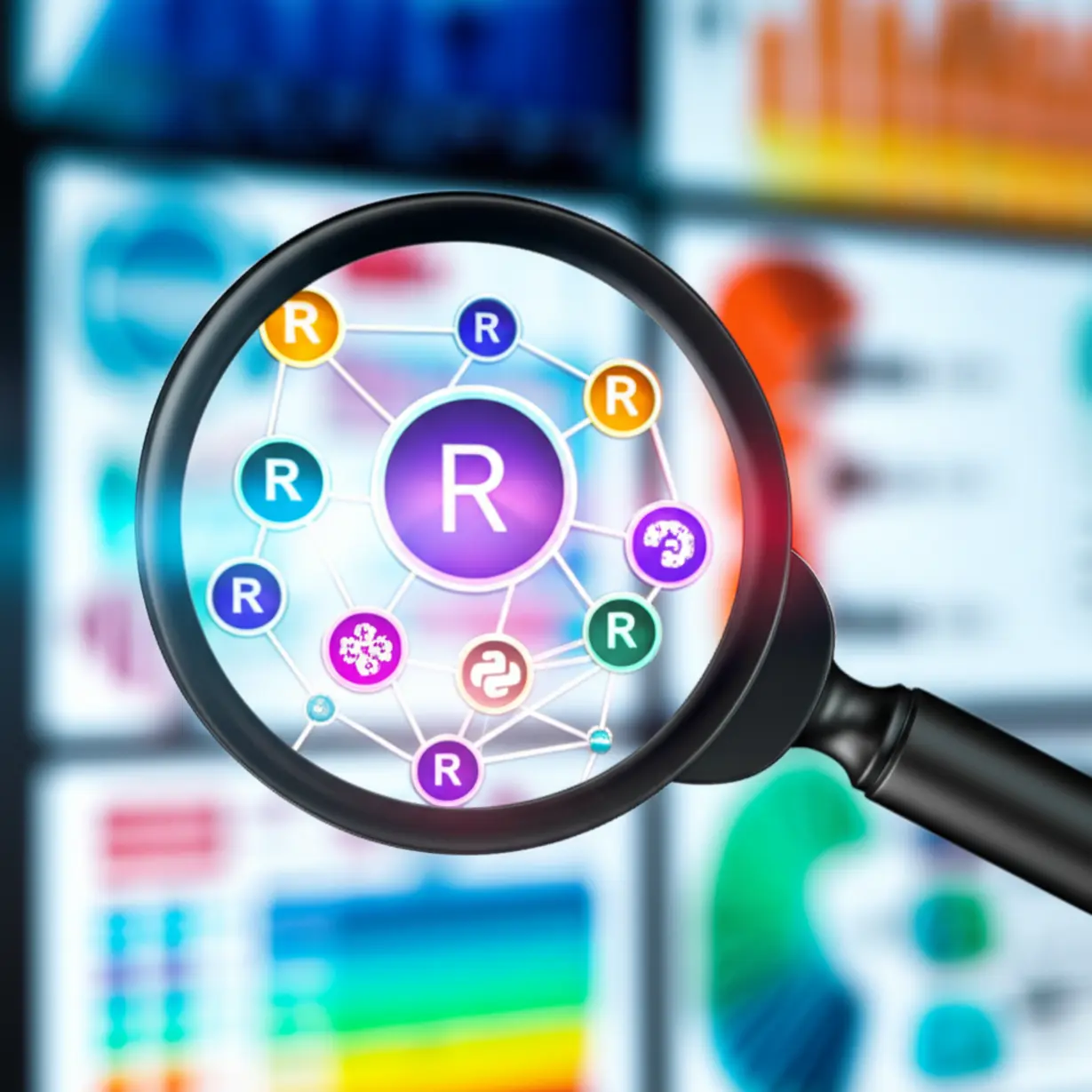 A-3D-illustration-showing-a-magnifying-glass-over-data,-representing-detailed-analysis-of-the-Big-Data-Analysis-Engineer-exam.