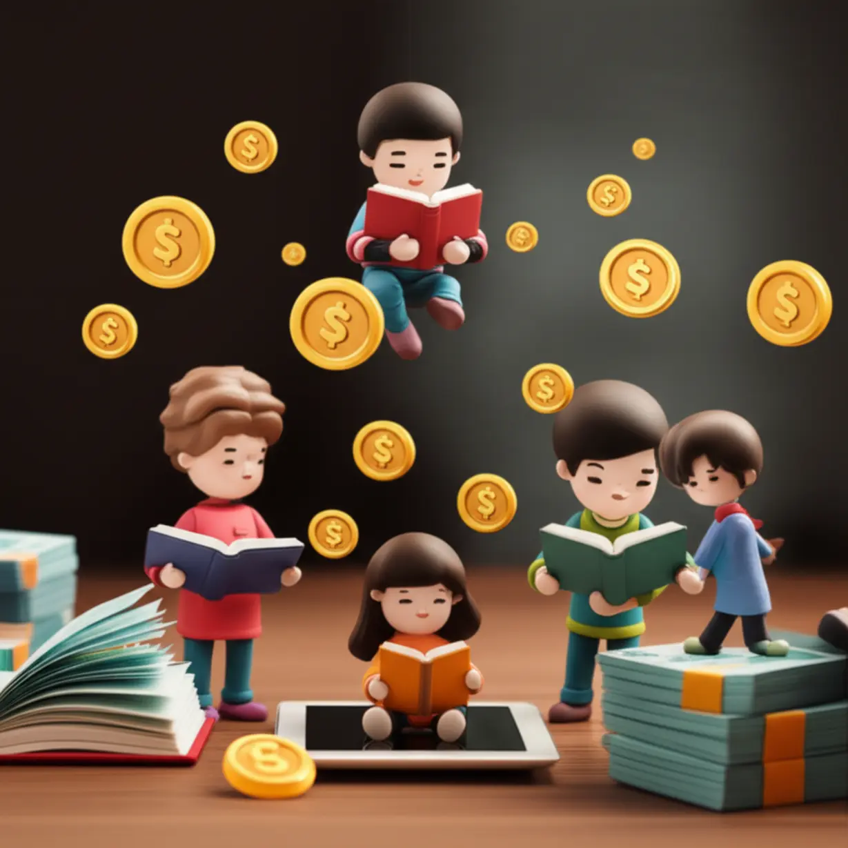 A-3D-illustration-showing-different-ways-to-earn-reading-points.