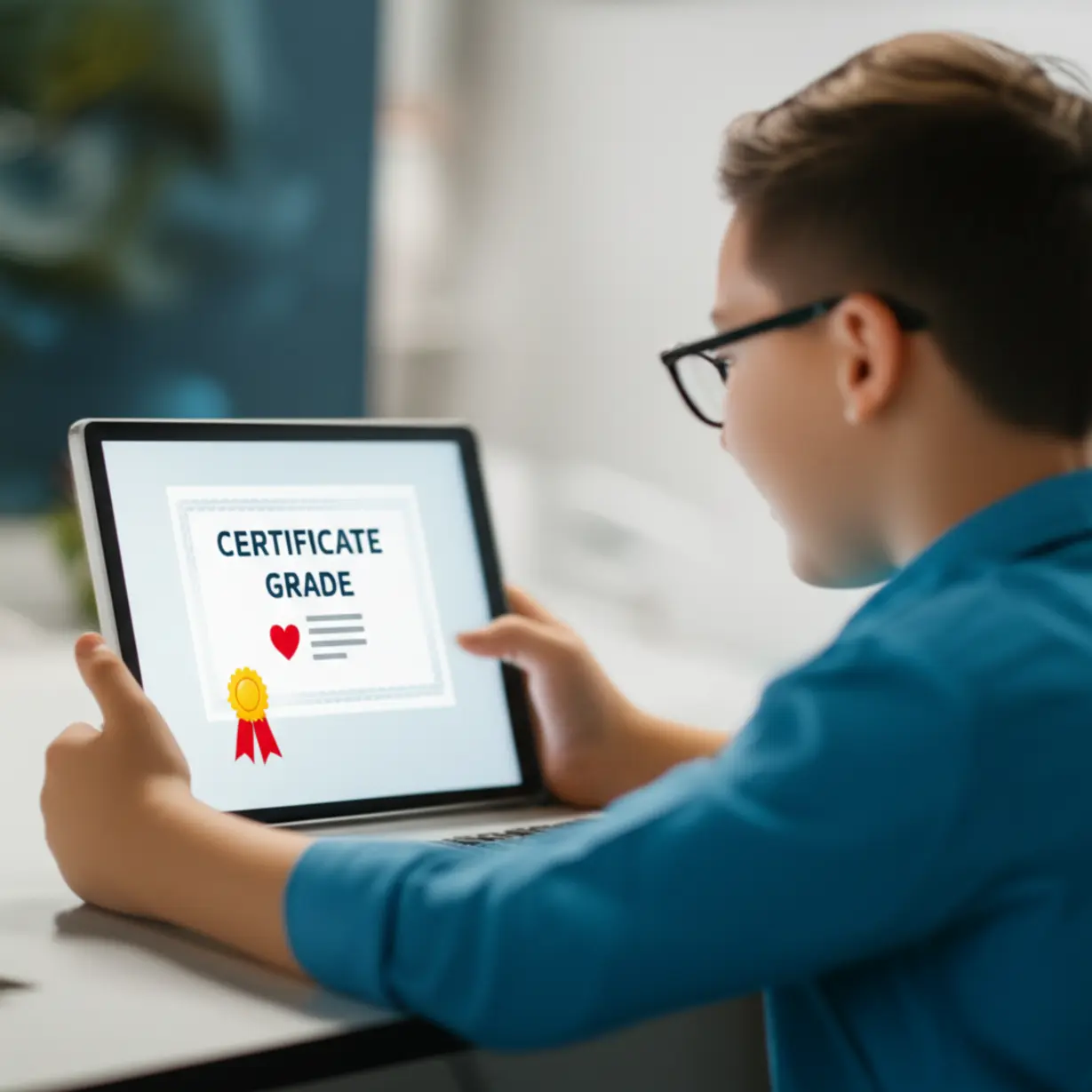 3D-rendering-showing-successful-exam-result-for-caregiver-certificate