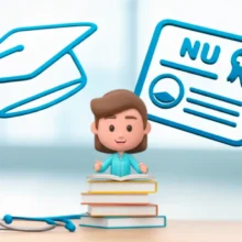 A-cute-3D-illustration-of-someone-quickly-studying-nursing-to-get-their-license.