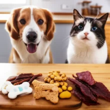 반려동물-수제-간식과-행복한-강아지,-고양이-이미지