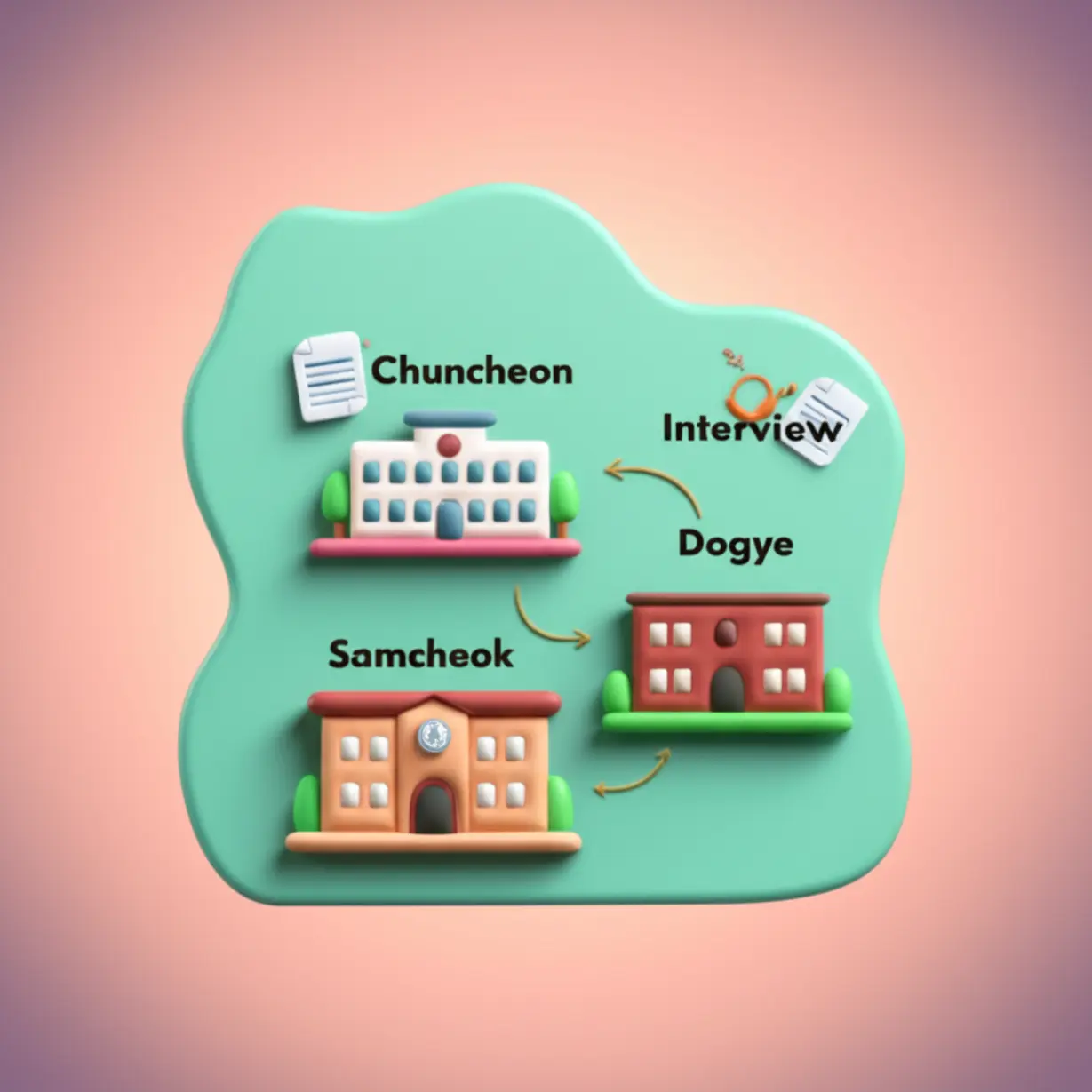 A-3D-graphic-showing-the-geographical-layout-of-Kangwon-University