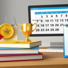 Illustrative-image-of-accounting-books,-computer,-and-calendar-representing-one-month-of-study-for-a-successful-accounting-exam.