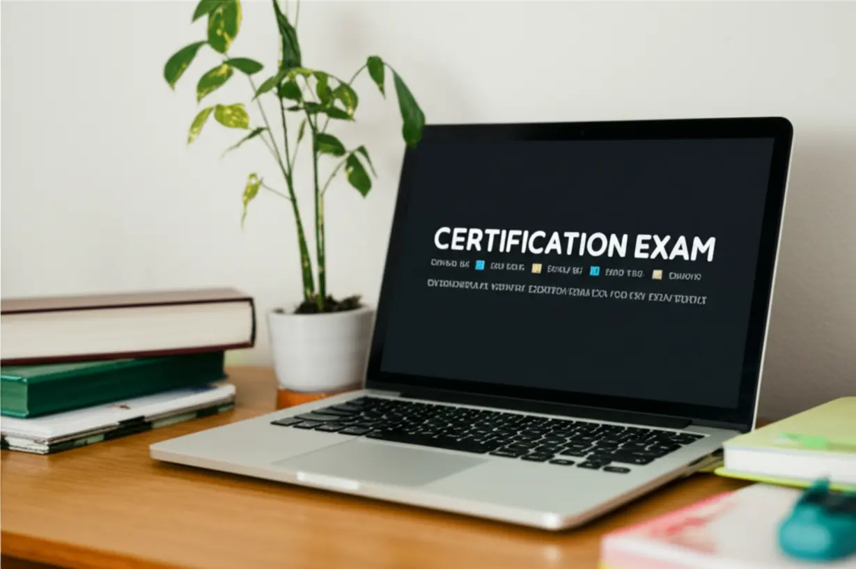 A-person-studying-on-a-laptop-for-an-online-certification-exam-at-home.