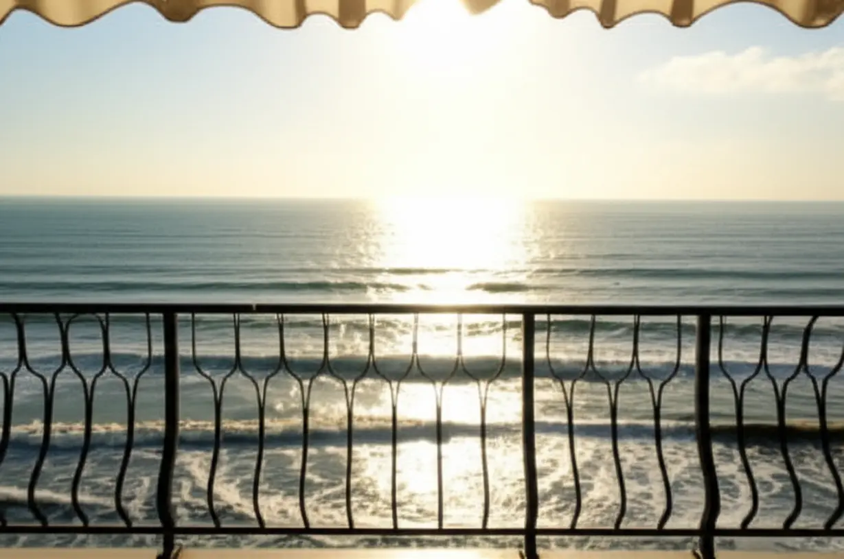 A-cute-3D-rendering-of-a-bright,-sunlit-balcony-with-sheer-curtains-gently-swaying-in-a-breeze,-overlooking-the-ocean.